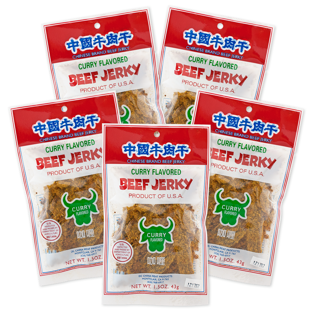 CURRY FLAVORED BEEF JERKY 中國牛肉干 咖哩味-Chinese Brand Beef Jerky