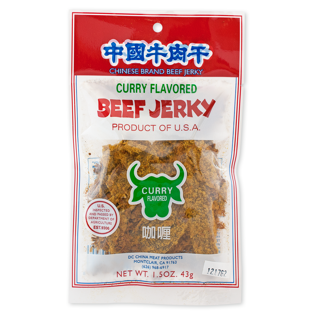 CURRY FLAVORED BEEF JERKY 中國牛肉干 咖哩味-Chinese Brand Beef Jerky