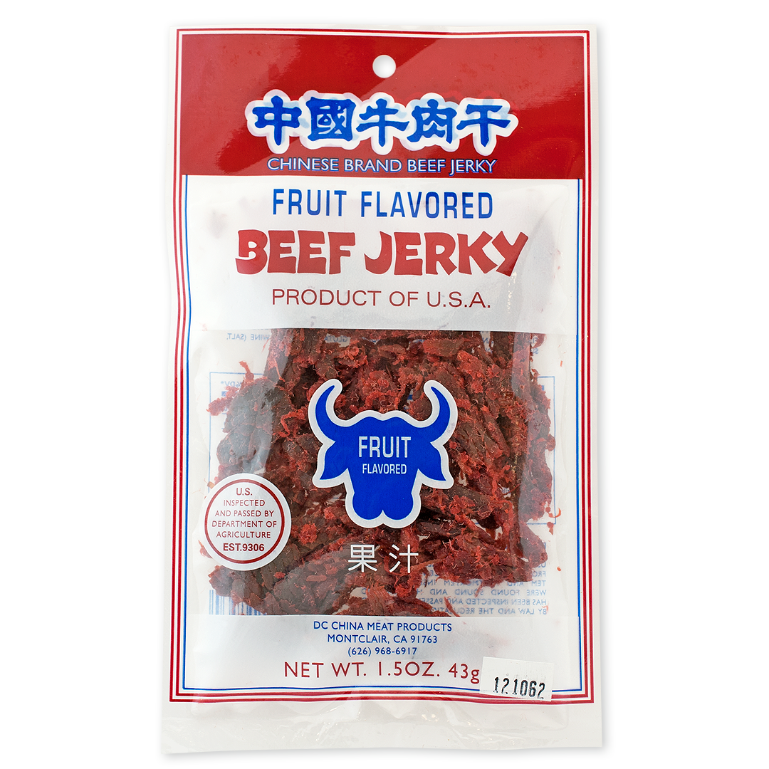 FRUIT FLAVORED BEEF JERKY 中國牛肉干 果汁味-Chinese Brand Beef Jerky