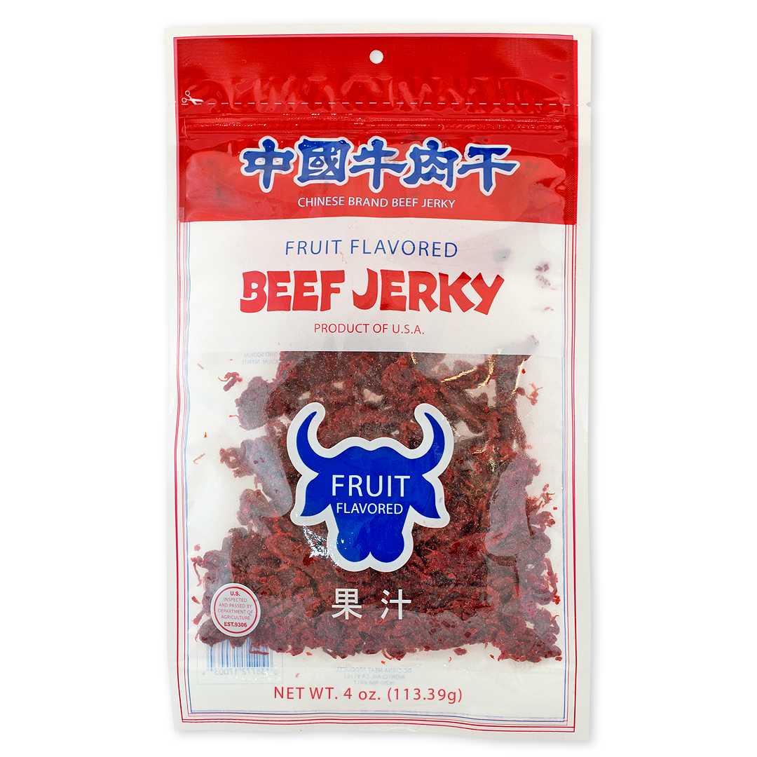 FRUIT FLAVORED BEEF JERKY 中國牛肉干 果汁味-Chinese Brand Beef Jerky