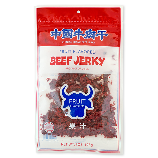 FRUIT FLAVORED BEEF JERKY 中國牛肉干 果汁味-Chinese Brand Beef Jerky