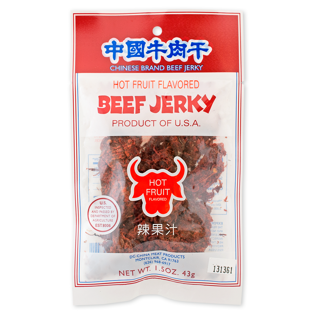 HOT FRUIT FLAVORED BEEF JERKY 中國牛肉干 辣果汁味-Chinese Brand Beef Jerky