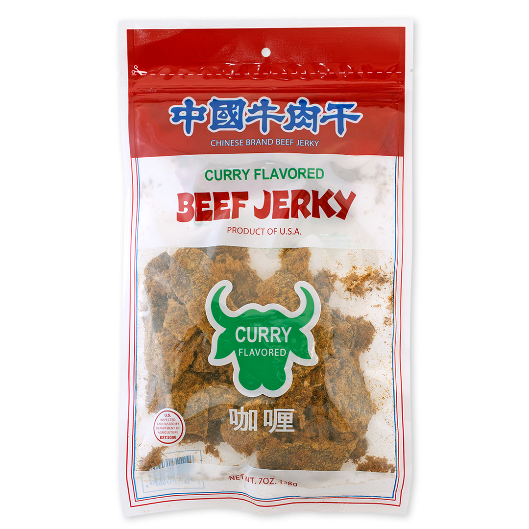 CURRY FLAVORED BEEF JERKY 中國牛肉干 咖哩味-Chinese Brand Beef Jerky