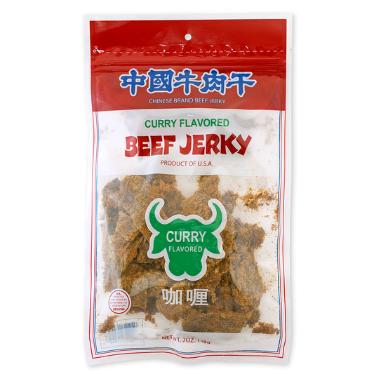 CURRY FLAVORED BEEF JERKY 中國牛肉干 咖哩味-Chinese Brand Beef Jerky