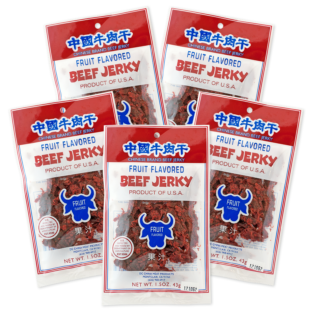 FRUIT FLAVORED BEEF JERKY 中國牛肉干 果汁味-Chinese Brand Beef Jerky