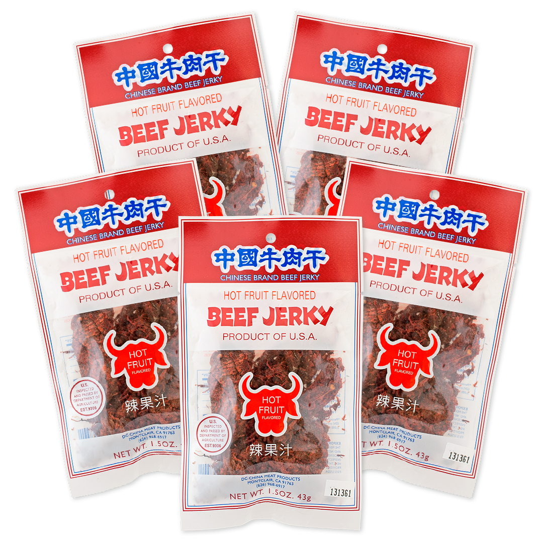 HOT FRUIT FLAVORED BEEF JERKY 中國牛肉干 辣果汁味-Chinese Brand Beef Jerky