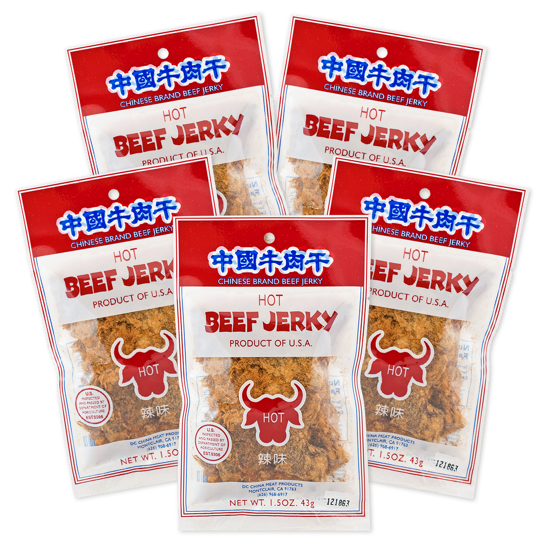 HOT FLAVORED BEEF JERKY 中國牛肉干 辣味-Chinese Brand Beef Jerky